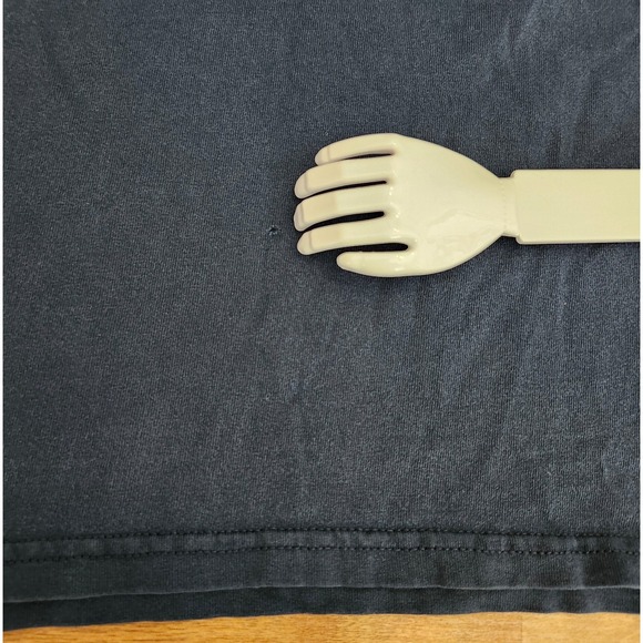 Vintage 90s Nike Small Swoosh Embroidered t-Shirt Size Large Navy - Picture 6 of 10